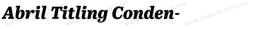 Abril Titling Conden字体转换